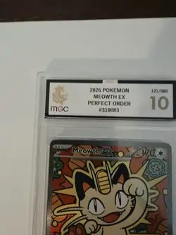Pokemon TCG - Meowth ex SIR 121/088 - Perfect Order - MGC 10 - Perfect Subgrades - Image 3