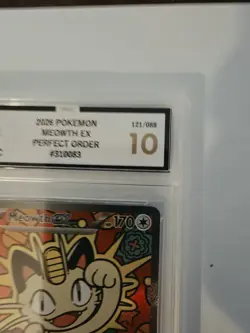 Pokemon TCG - Meowth ex SIR 121/088 - Perfect Order - MGC 10 - Perfect Subgrades - Image 4