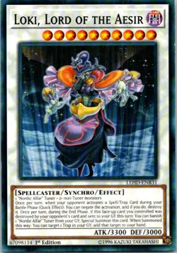 Loki, Lord Of The Aesir LEHD-ENB31 Yu-Gi-Oh! Light Play 1st Edition - Image 1