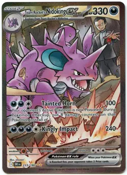 Team Rocket's Nidoking ex 233/182 SIR Destined Rivals Pokemon TCG Card NM - Image 1