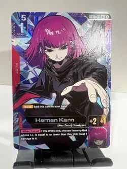 Haman Karn R+ Alt Art GD02-091 Gundam TCG Card Foil Dual Impact English - Image 1