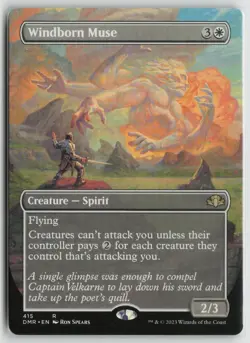 Windborn Muse (Borderless) LP 415 Dominaria Remastered MTG - Image 1