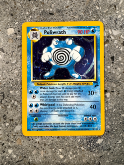 Pokemon TCG Cards Poliwrath 15/130 Base Set 2 Holo Rare NM - Image 1