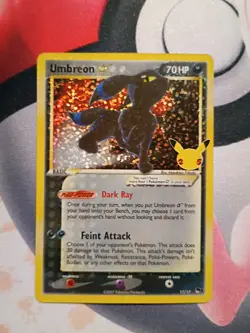 Pokemon Umbreon 17/17 Celebrations 25th Anniversary Holo Gold Star 2021 NM - Image 1