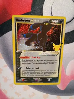 Pokemon Umbreon 17/17 Celebrations 25th Anniversary Holo Gold Star 2021 NM - Image 5