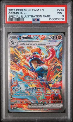 2024 POKEMON TWM EN-TWILIGHT MASQUERADE #214 GRENINJA EX PSA 9 - Image 1