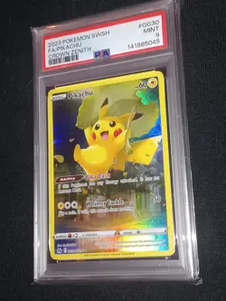 2023 POKEMON SWORD & SHIELD CROWN ZENITH #GG30 FULL ART PIKACHU PSA 9 - Image 1