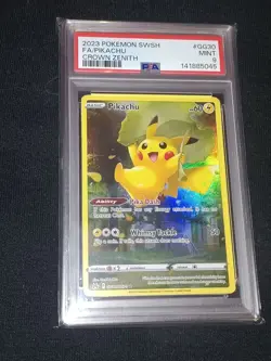 2023 POKEMON SWORD & SHIELD CROWN ZENITH #GG30 FULL ART PIKACHU PSA 9 - Image 2