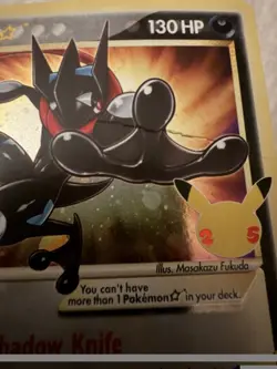 Pokemon TCG Greninja Star SWSH144 Celebrations Black Star Promo (DAMAGED) - Image 3