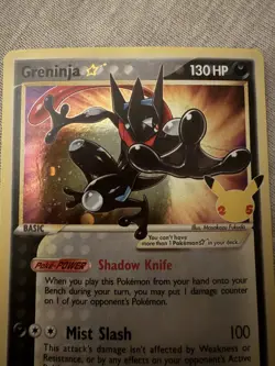 Pokemon TCG Greninja Star SWSH144 Celebrations Black Star Promo (DAMAGED) - Image 4