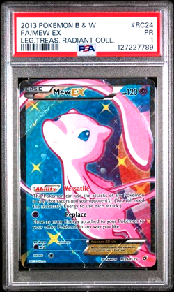 PSA 1 2013 POKEMON Mew EX LEGENDARY TREASURES RADIANT COLLECTION #RC24 Full Art - Image 1