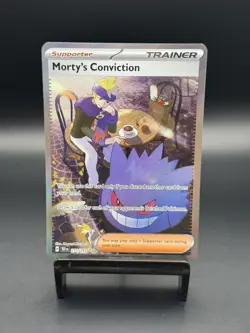 Pokemon Morty's Conviction 211/162 Holo SV05: Temporal Forces NM/M - Image 1