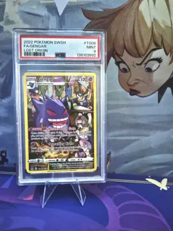 2022 POKEMON SWORD & SHIELD LOST ORIGIN #TG06 FULL ART/GENGAR PSA 9 - Image 1