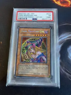 Yugioh DARK MAGICIAN GIRL MFC-000 1st Edition Secret Rare🔥PSA 1 MK🔥Marked NM - Image 1
