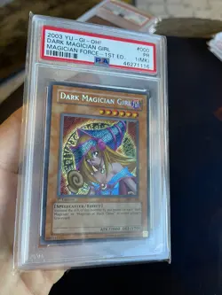 Yugioh DARK MAGICIAN GIRL MFC-000 1st Edition Secret Rare🔥PSA 1 MK🔥Marked NM - Image 2