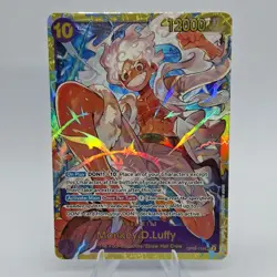 One Piece TCG Monkey D Luffy OP05-119 SEC Secret Rare Gear 5 English NM - Image 2