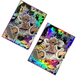 60PCs Trading Card ONE PIECE Luffy Iridescent OPCG Card Sleeves Size:66X91mm - Image 2
