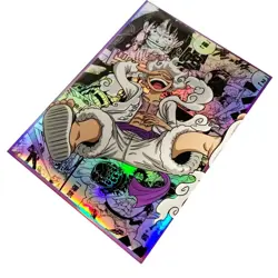 60PCs Trading Card ONE PIECE Luffy Iridescent OPCG Card Sleeves Size:66X91mm - Image 4