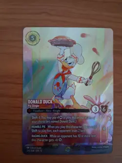 Donald Duck Pie Slinger LORCANA SHIMMERING SKIES Enchanted Foil NM - Image 1