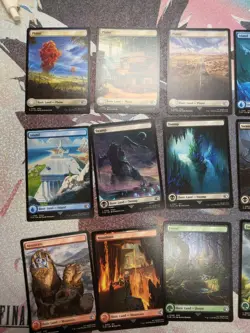 MTG Final Fantasy Non-FOIL Full Art Basic Lands Set of 16 Unplayed NM - Image 2