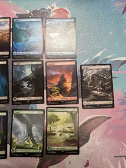 MTG Final Fantasy Non-FOIL Full Art Basic Lands Set of 16 Unplayed NM - Image 3