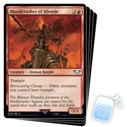 BLOODCRUSHER OF KHORNE X4 Warhammer 40,000 Magic MTG MINT CARD - Image 1