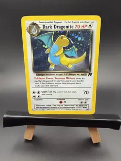 Pokemon Dark Dragonite Holo Rare TCG Card 5/82 Damaged - Image 1