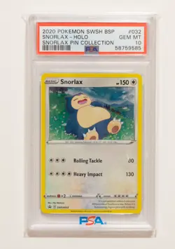 Pokemon Sword And Shield Promo Snorlax SWSH032 Gem Mint PSA 10 (Pop 18) - Image 1