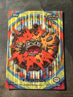 Topps Pokemon Geodude Sticker Puzzle 7 of 10 TV Animation Edition 2000 - Image 1