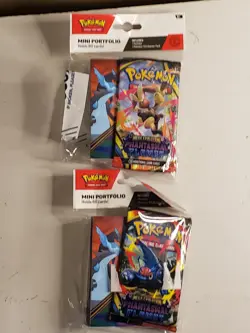 x2 Pokemon Mini Portfolio Album - Holds 60 Cards - w/ Booster Packs - Image 1