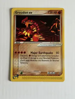 Pokemon TCG Groudon EX 002 Black Star Promo LP+ - Image 1