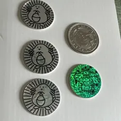 Lot of 5 Vintage Pokemon TCG Nintendo Flip Coins 1999 Chansey Vileplume Pikachu - Image 2