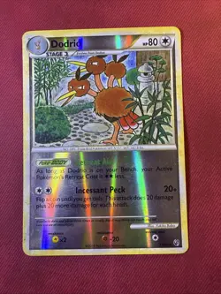 Pokemon TCG Dodrio 11/90 Undaunted (UD) Reverse Holo Rare HGSS 2010 MP - Image 1