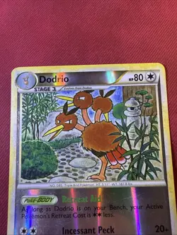Pokemon TCG Dodrio 11/90 Undaunted (UD) Reverse Holo Rare HGSS 2010 MP - Image 2