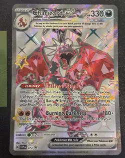 2024 POKEMON PALEDEAN FATES CHARIZARD EX 074 BLACK STAR PROMO - Image 1
