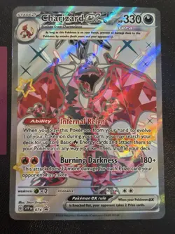 2024 POKEMON PALEDEAN FATES CHARIZARD EX 074 BLACK STAR PROMO - Image 1