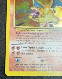 1999 Base Set Holo Shiny Rare Pokemon Card Charizard 4/102 - Image 5