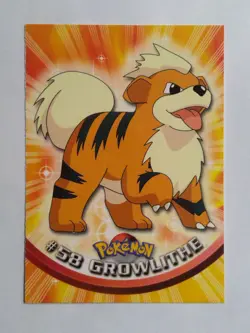 Growlithe #58 Topps TV Animation Edition Pink Label Pokemon Card - Image 1