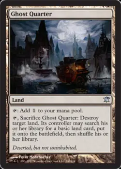 Moderate Play, English MTG Foil Ghost Quarter - Foil Innistrad Magic the Gatheri - Image 1