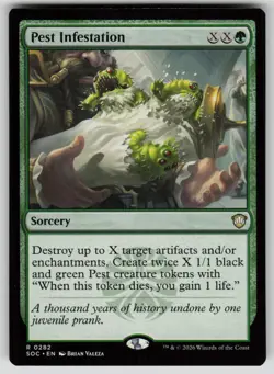 Pest Infestation Rare Commander: Secrets of Strixhaven 282 MTG Near Mint 2026 - Image 1
