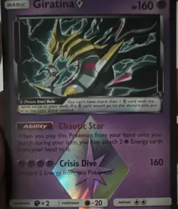 Pokemon TCG Giratina Prism Star 58/156 Ultra Prism Holo Rare 160HP Eng 2018 - Image 1