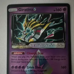 Pokemon TCG Giratina Prism Star 58/156 Ultra Prism Holo Rare 160HP Eng 2018 - Image 3
