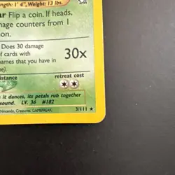 Bellossom 3/111 Neo Genesis Holo Pokemon Card Stage 2 Grass Type - Image 5