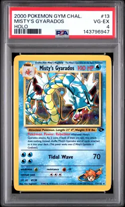 2000 POKEMON GYM CHALLENGE HOLO #13 MISTY'S GYARADOS PSA 4 - Image 1