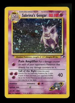 #3 Sabrina's Gengar 14/132 Gym Heroes 2000 Holo Rare WOTC Pokemon - Image 1
