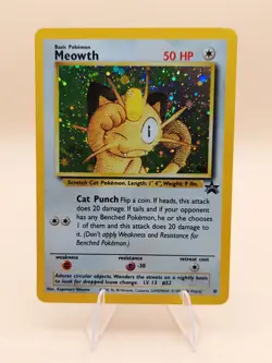 Meowth Pokemon Black Star Promo #10 Holo Rare WOTC 1999 - Image 1