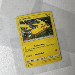 Pokemon Sun & Moon PIKACHU Sequin Holo Rare Promo SM04 General Mills Black Star - Image 2