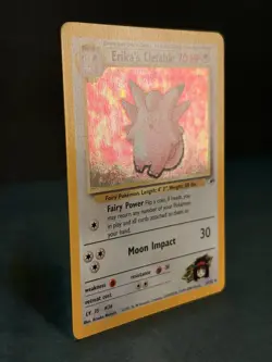 Erika’s Clefable 3/132 Holo Rare Gym Heroes Pokemon Card Unlimited LP - SWIRL - Image 2