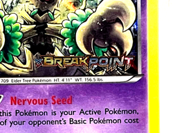 Pokemon Break Point Trevenant " STAF F" Gold Foil Prerelease Promo Card OOP Rare - Image 3