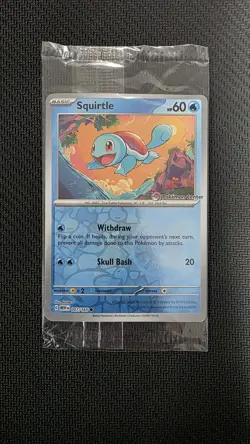 Pokemon TCG 151 POKEMON CENTER STAMPED 007/165 Squirtle Promo SEALED - Image 1